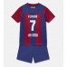 Günstige Barcelona Ferran Torres #7 Babykleidung Heim Fussballtrikot Kinder 2023-24 Kurzarm (+ kurze hosen)